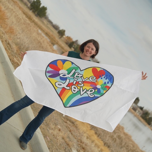 Love is Love (Wearable Flag, PRIDE, Flag with Sleeves, cape) - Picture 2 of 5